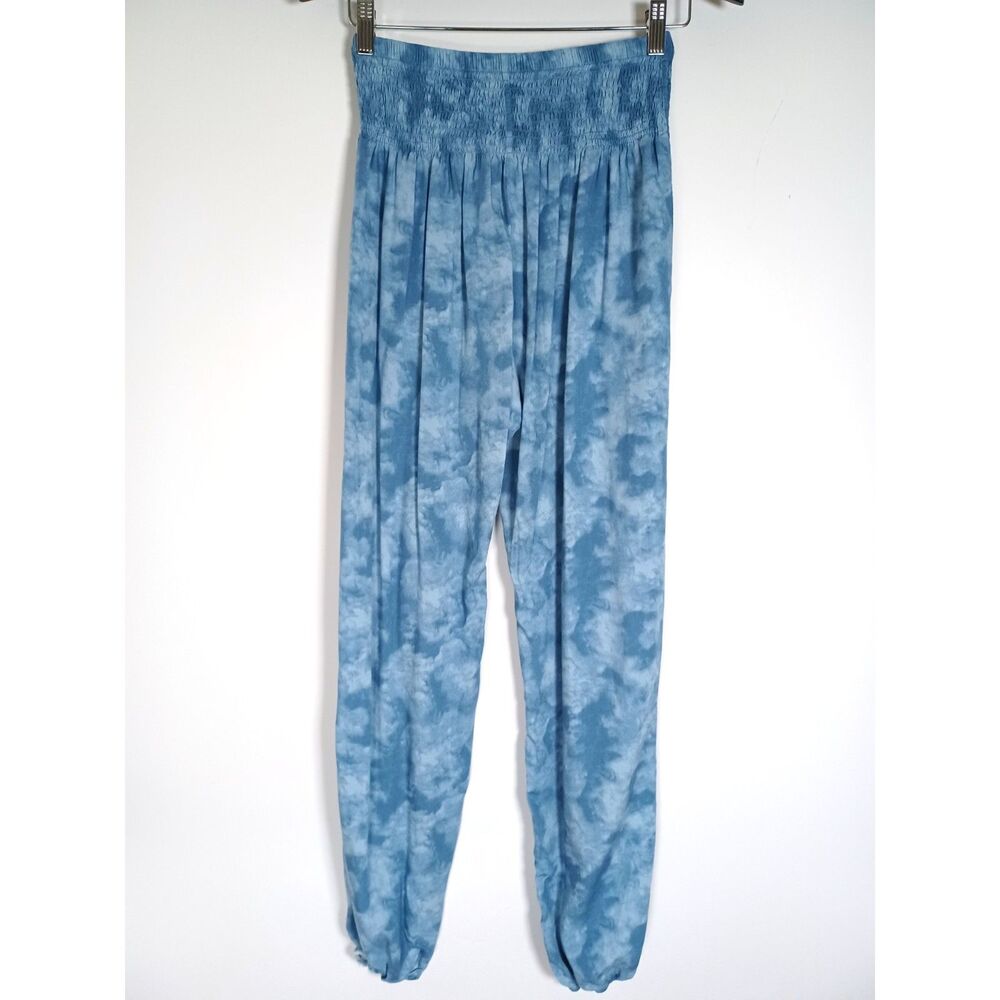 Lotus And Luna Pants Medium Boho Festival Gypsy Joggers Tiedye Clouds Hippie